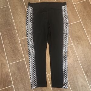 Womens Sports Illustrated Swim Black and White Leggings Size Large